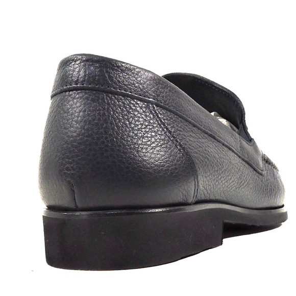 GOODMAN ?? MEN\'S NAVY BLUE SOFT LEATHER COMFORT LOAFERS main image 4